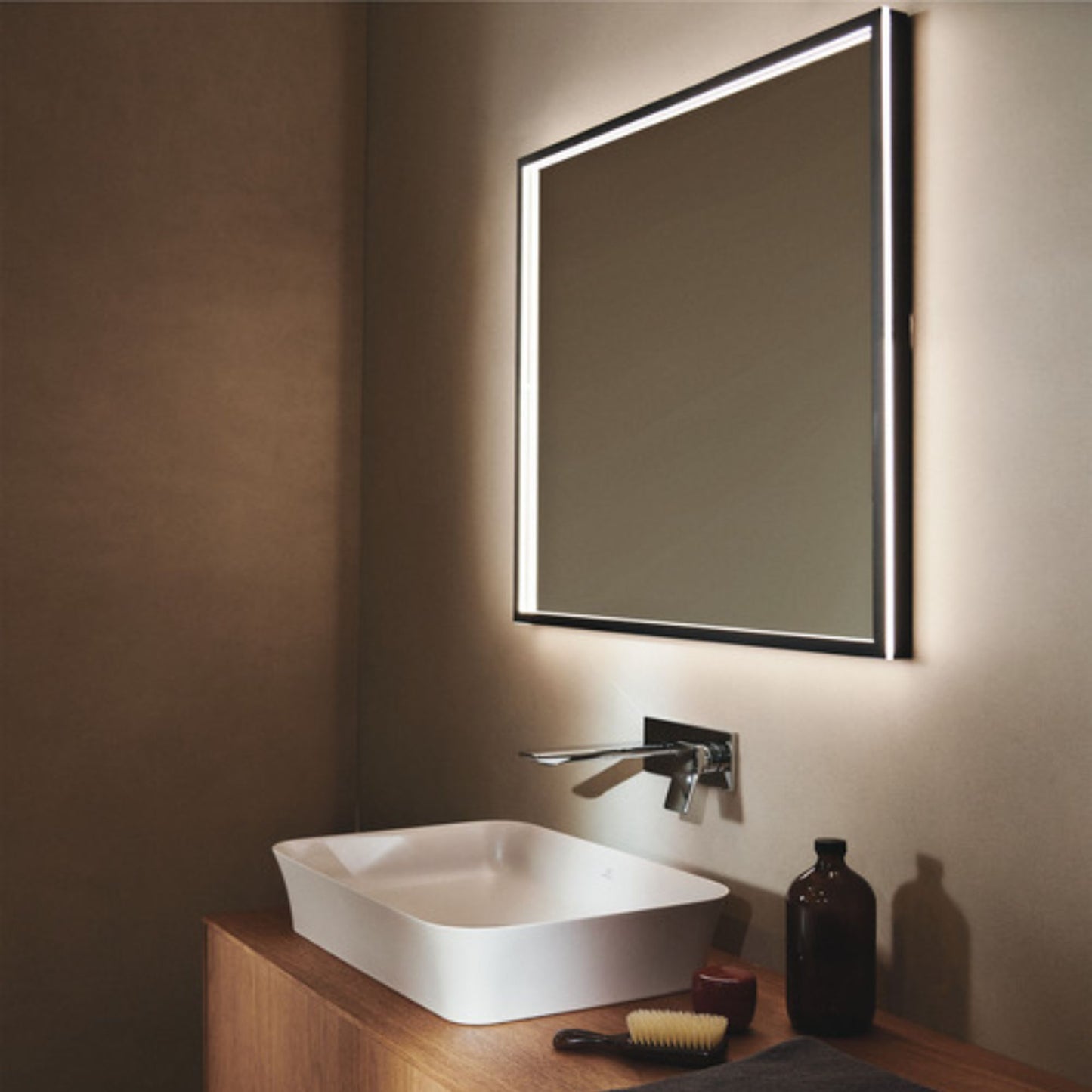 IDEAL STANDARD CONCA SPECCHIO QUADRATO 120x120cm con doppia luce led perimetrale