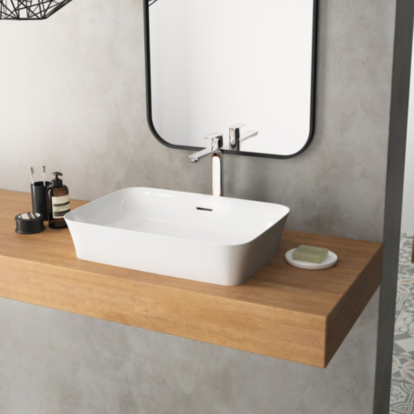 IDEAL STANDARD CONNECT AIR MISCELATORE LAVABO CROMATO monocomando da appoggio su piano