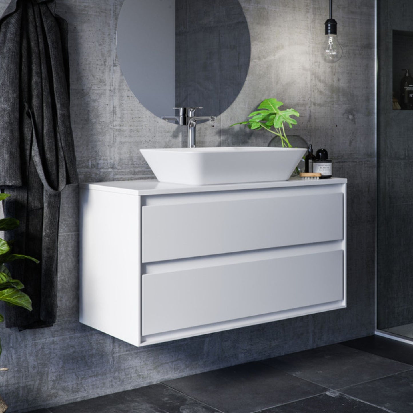 IDEAL STANDARD CONNECT AIR TOP PER MOBILE SOTTOLAVABO BIANCO LUCIDO 100cm