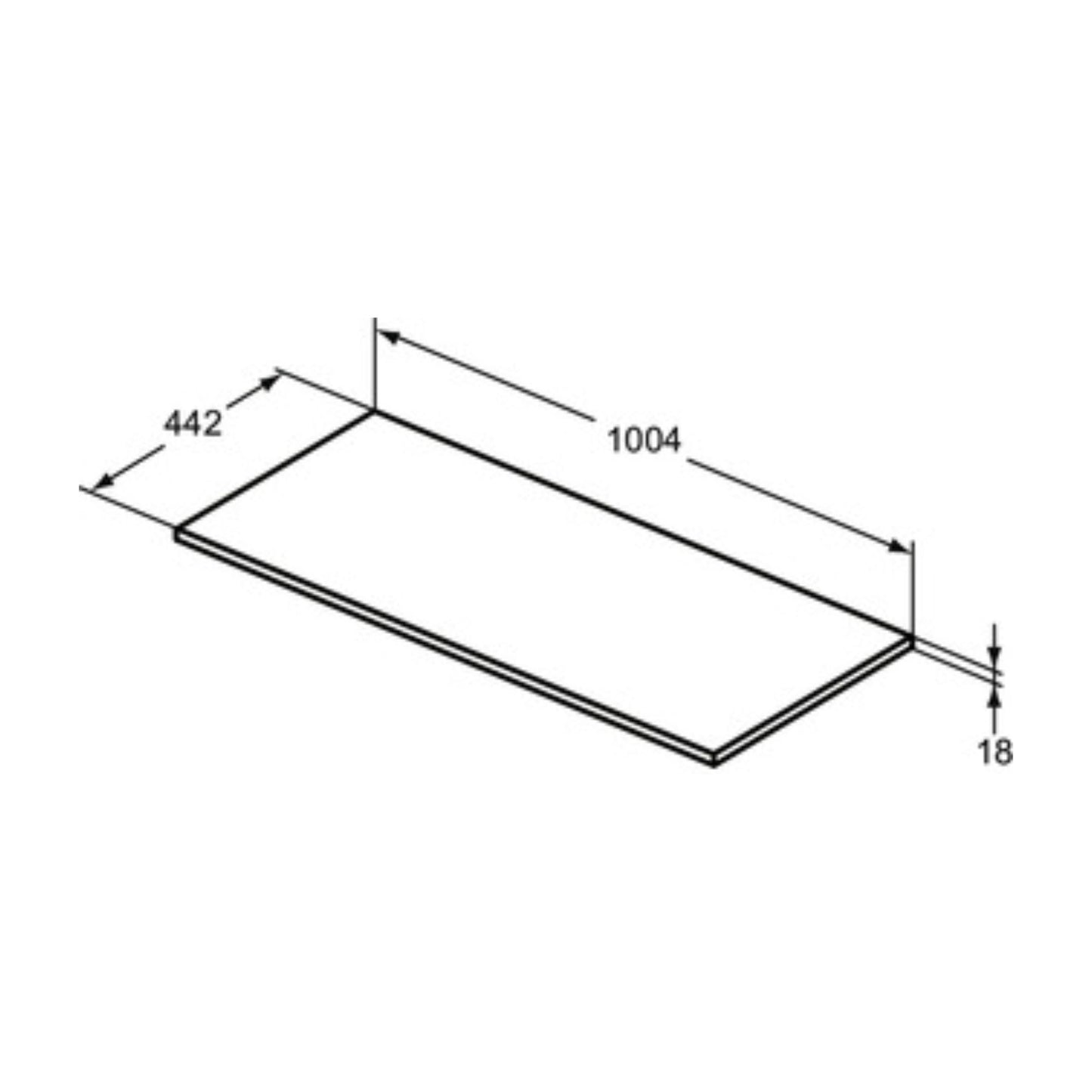 IDEAL STANDARD CONNECT AIR TOP PER MOBILE SOTTOLAVABO BIANCO LUCIDO 100cm