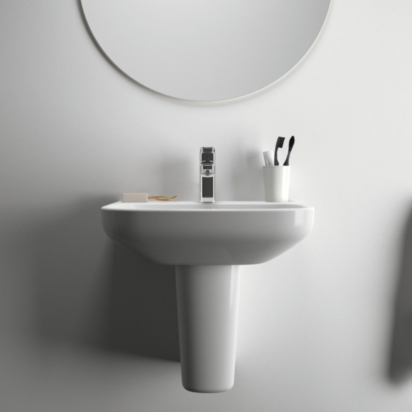 IDEAL STANDARD I.LIFE A LAVABO BIANCO da 650mm con foro centrale per rubinetteria