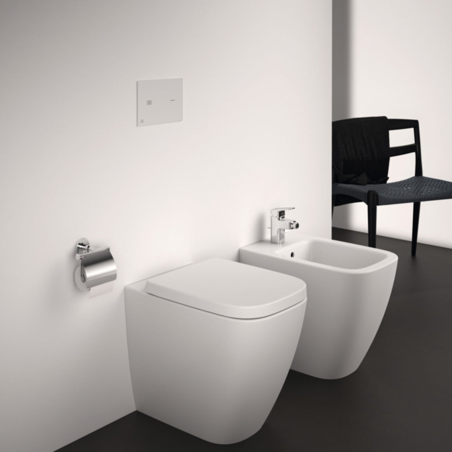 IDEAL STANDARD I.LIFE B VASO BIANCO A TERRA RimLS+ UNIVERSALE wc water bagno filoparete
