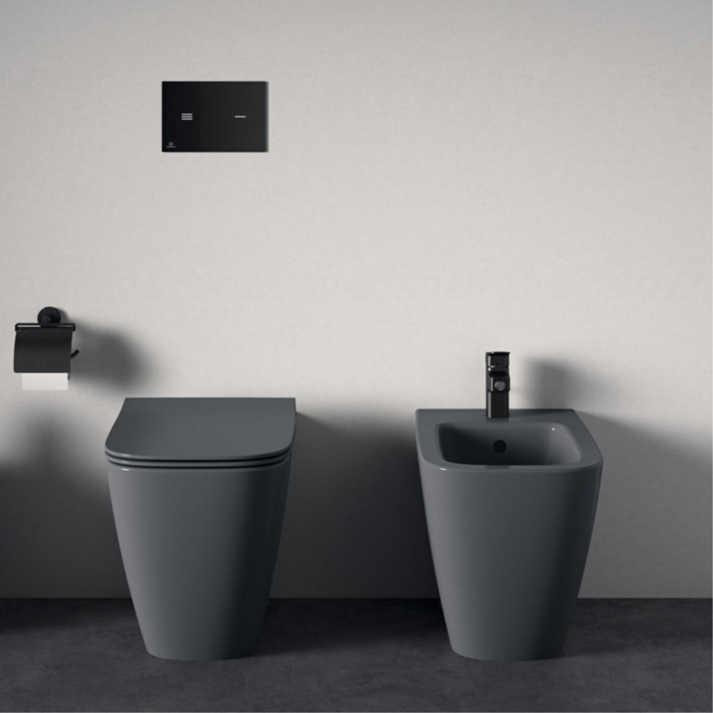 IDEAL STANDARD I.LIFE B VASO GRIGIO LUCIDO A TERRA wc water filo parete bagno