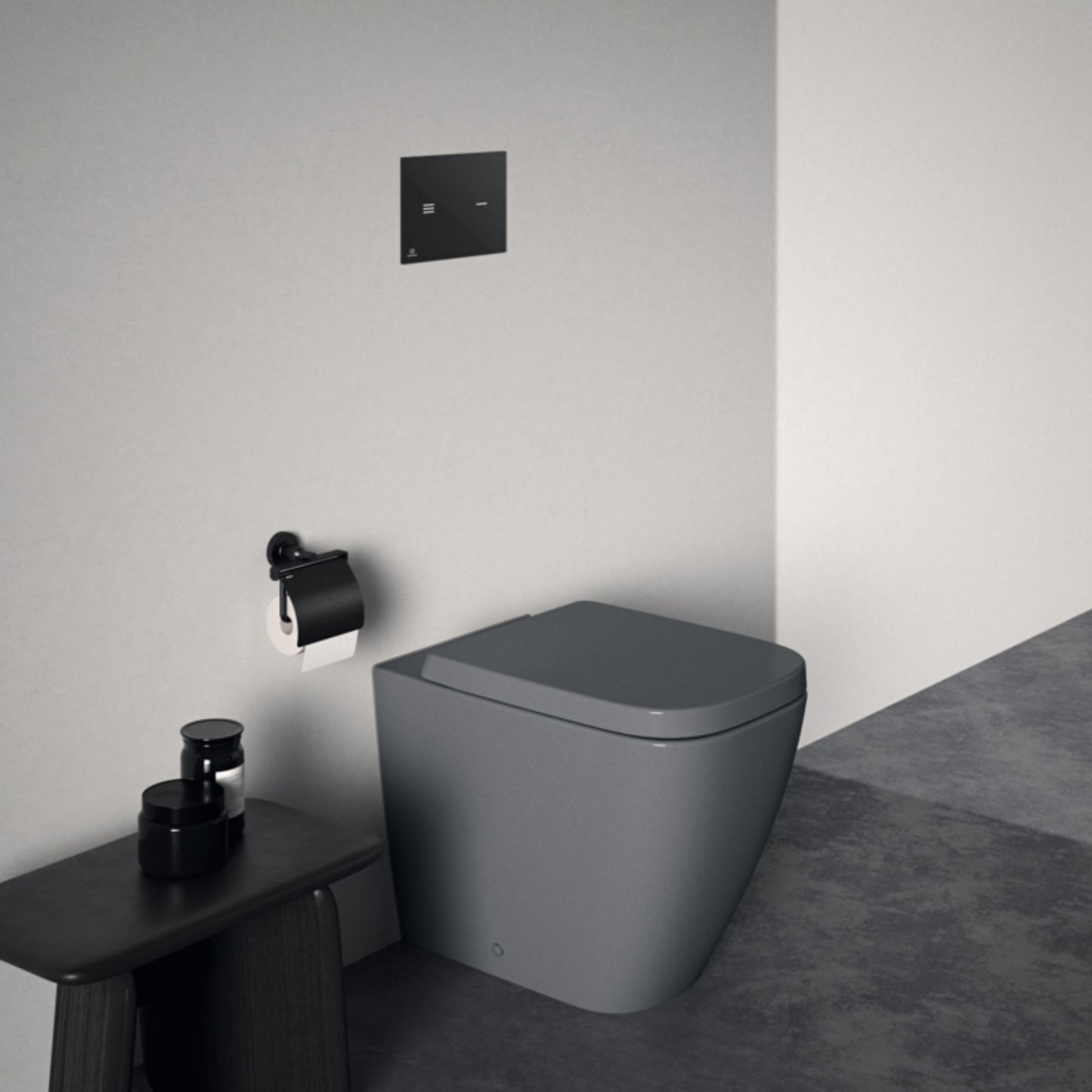 IDEAL STANDARD I.LIFE B VASO GRIGIO LUCIDO A TERRA wc water filo parete bagno
