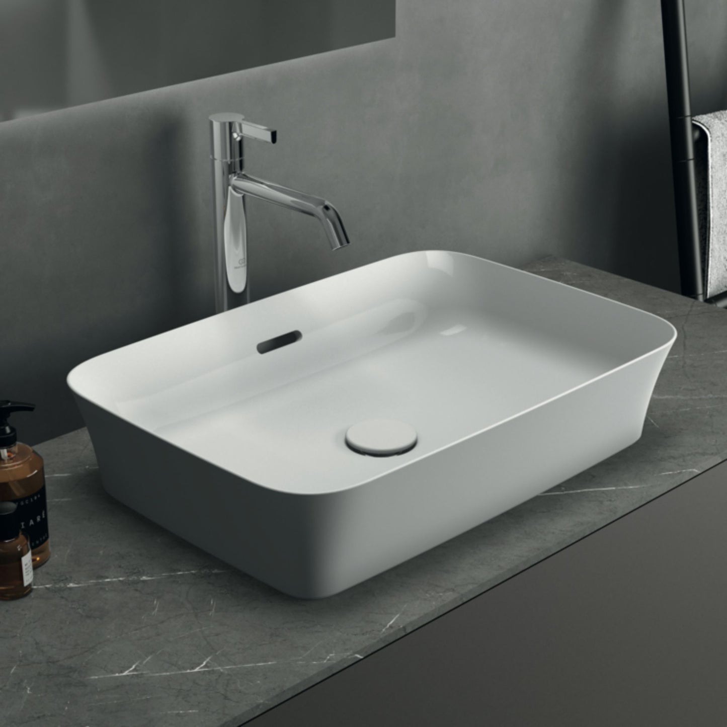 IDEAL STANDARD IPALYSS LAVABO ULTRASOTTILE RETTANGOLARE BIANCO 550x380mm