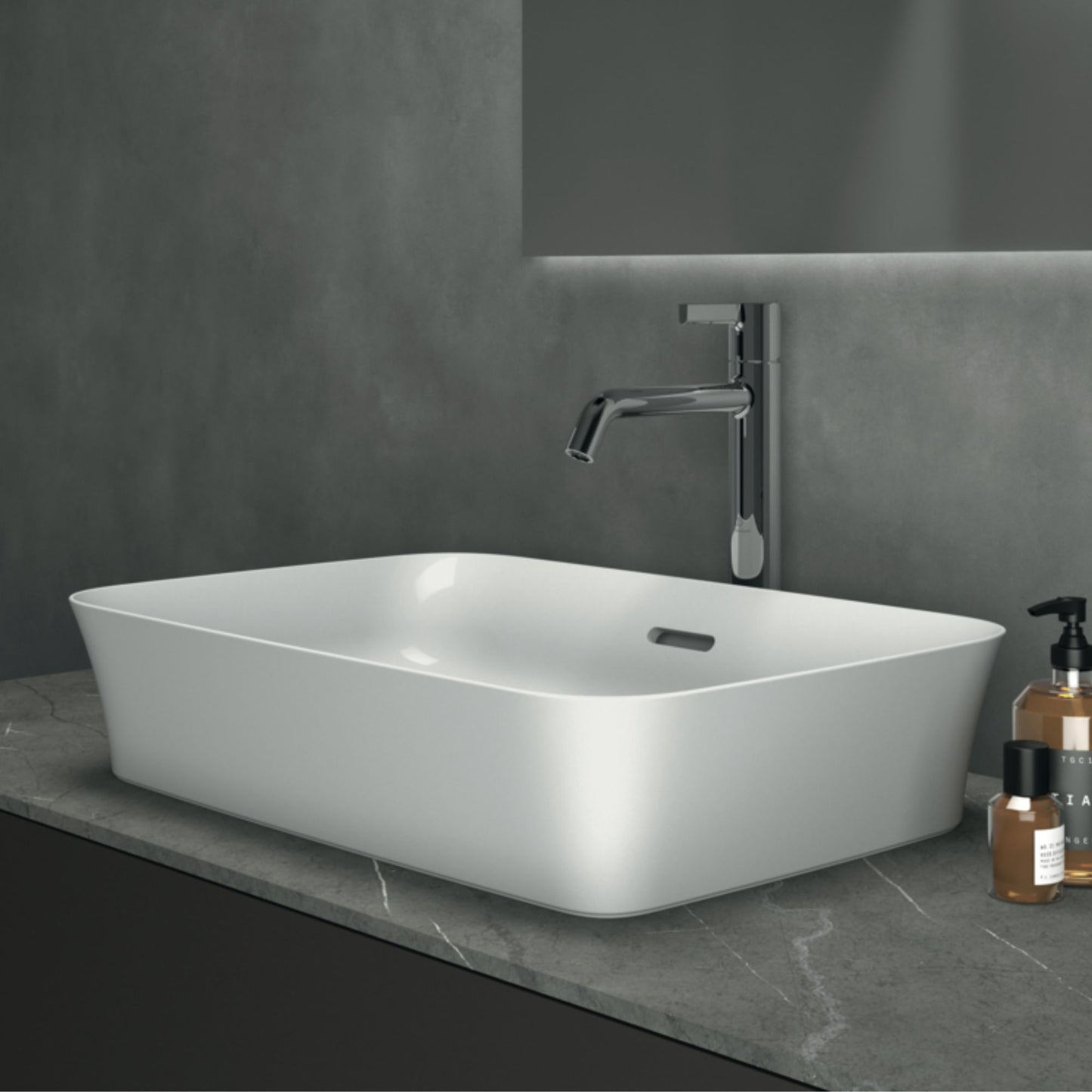 IDEAL STANDARD IPALYSS LAVABO ULTRASOTTILE RETTANGOLARE BIANCO 550x380mm