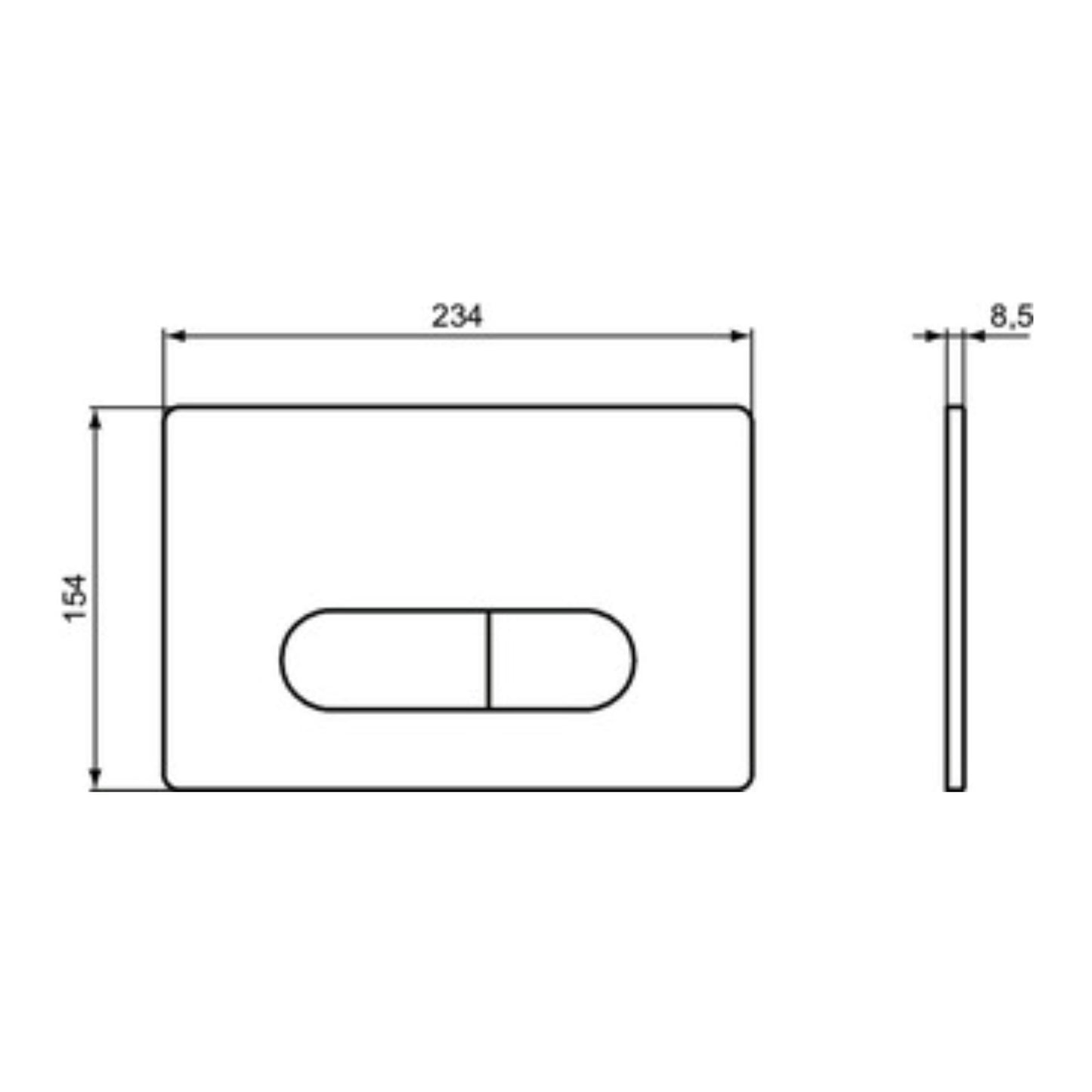 IDEAL STANDARD OLEAS PLACCA DI COMANDO M1 CROMATO per azionamento risciacquo cassette Prosys