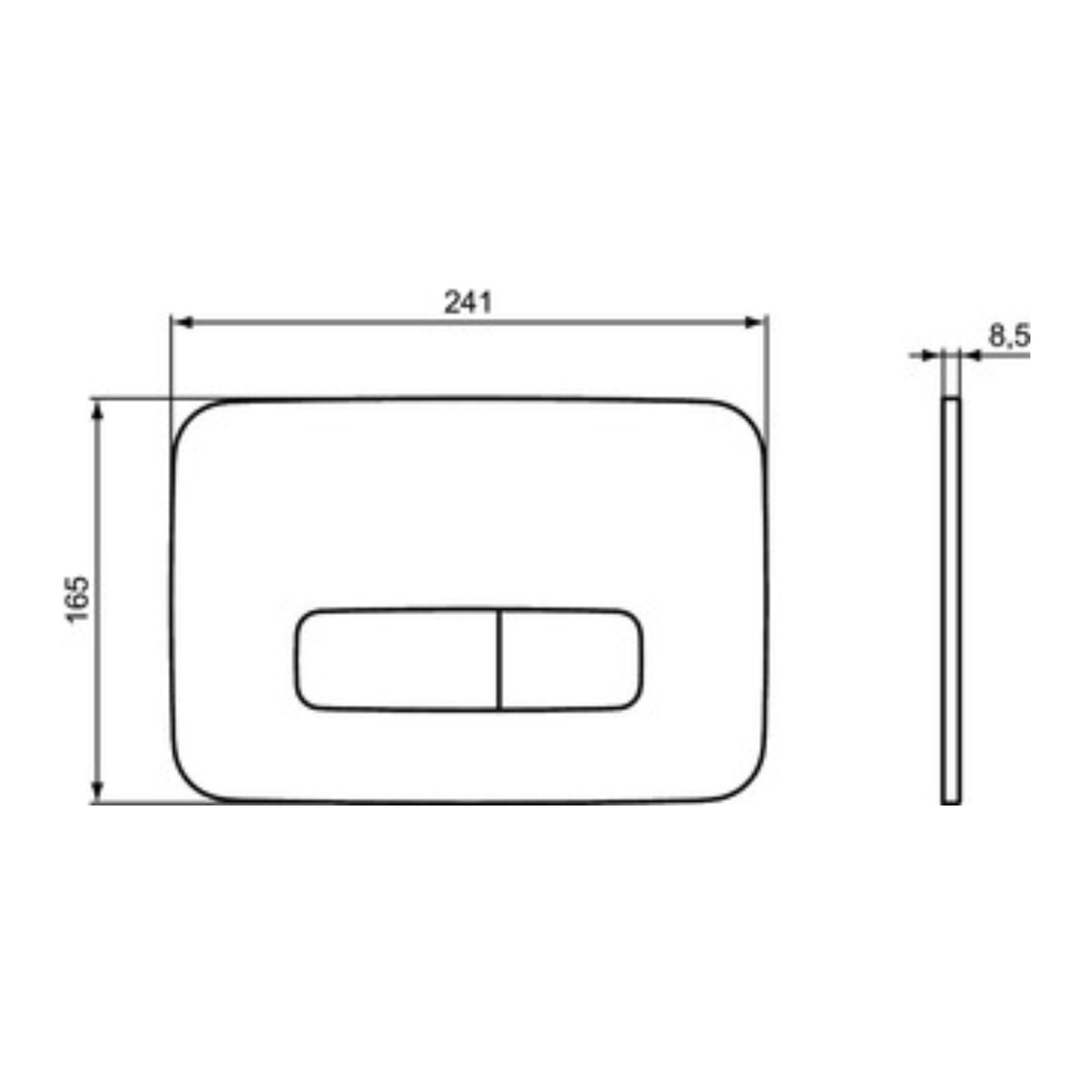 IDEAL STANDARD OLEAS PLACCA DI COMANDO M3 BIANCO SETA wc water bagno