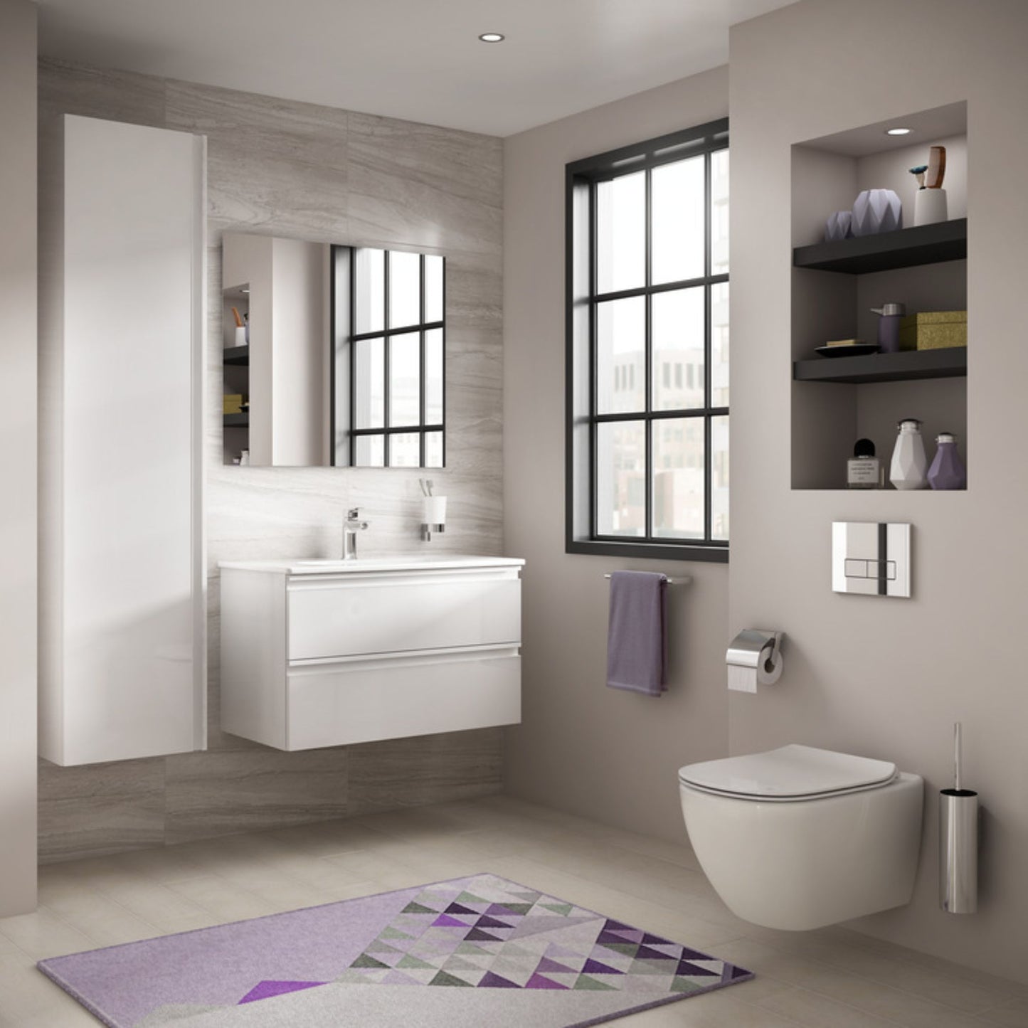 IDEAL STANDARD TESI VASO SOSPESO BIANCO ACQUABLADE water wc con fissaggi nascosti