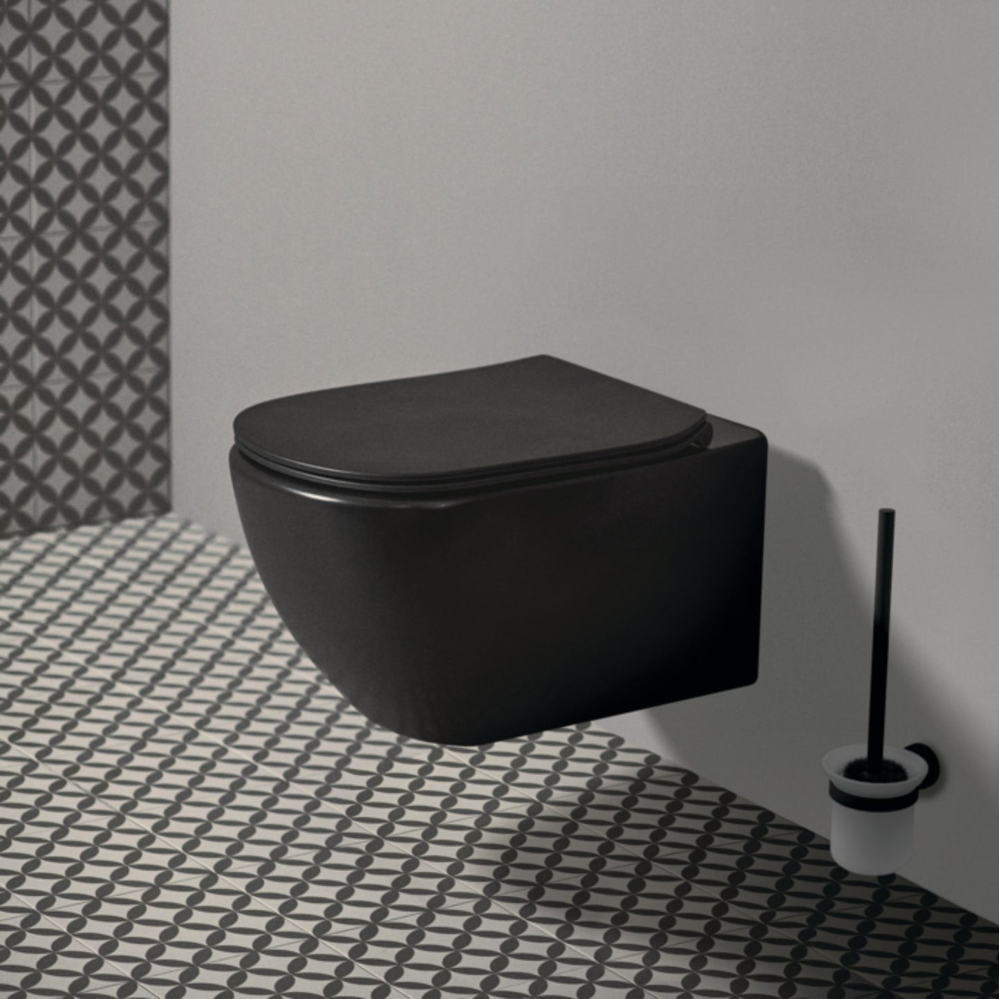 IDEAL STANDARD TESI VASO SOSPESO NERO OPACO AQUABLADE wc water bagno