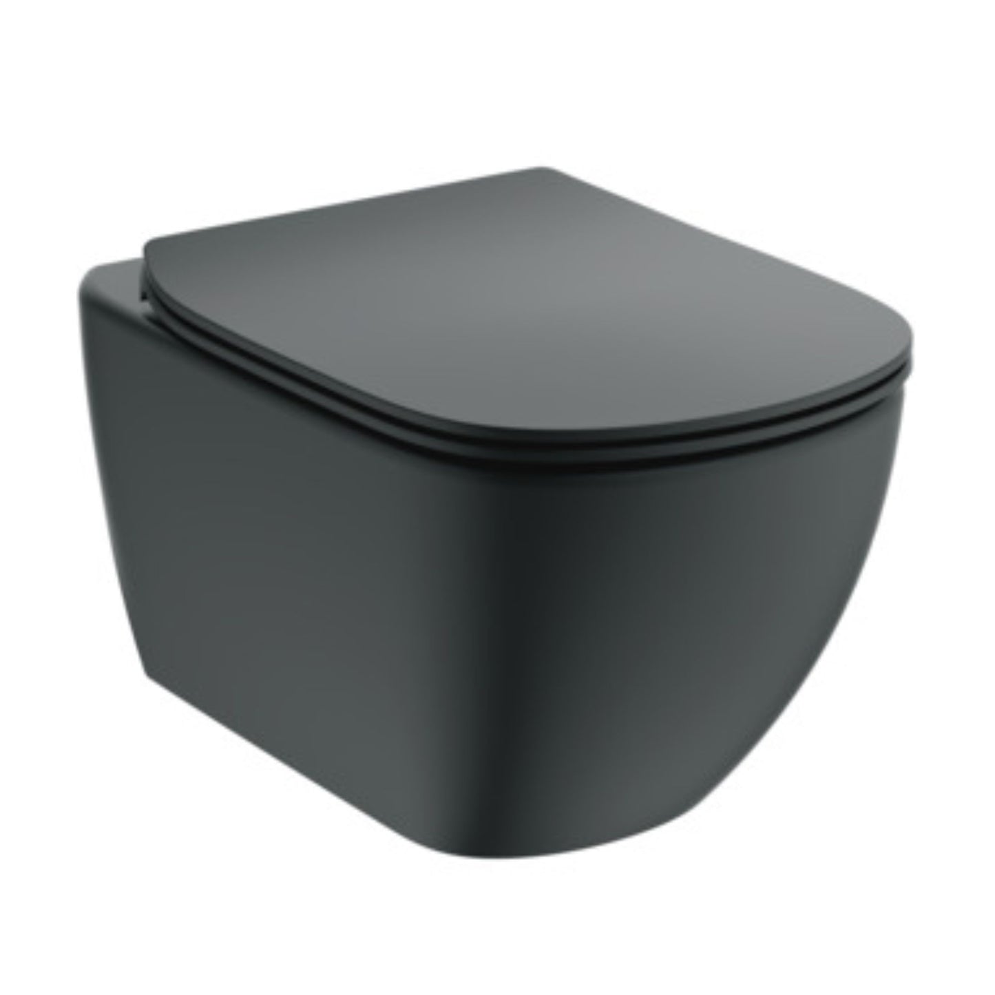 IDEAL STANDARD TESI VASO SOSPESO NERO OPACO AQUABLADE wc water bagno
