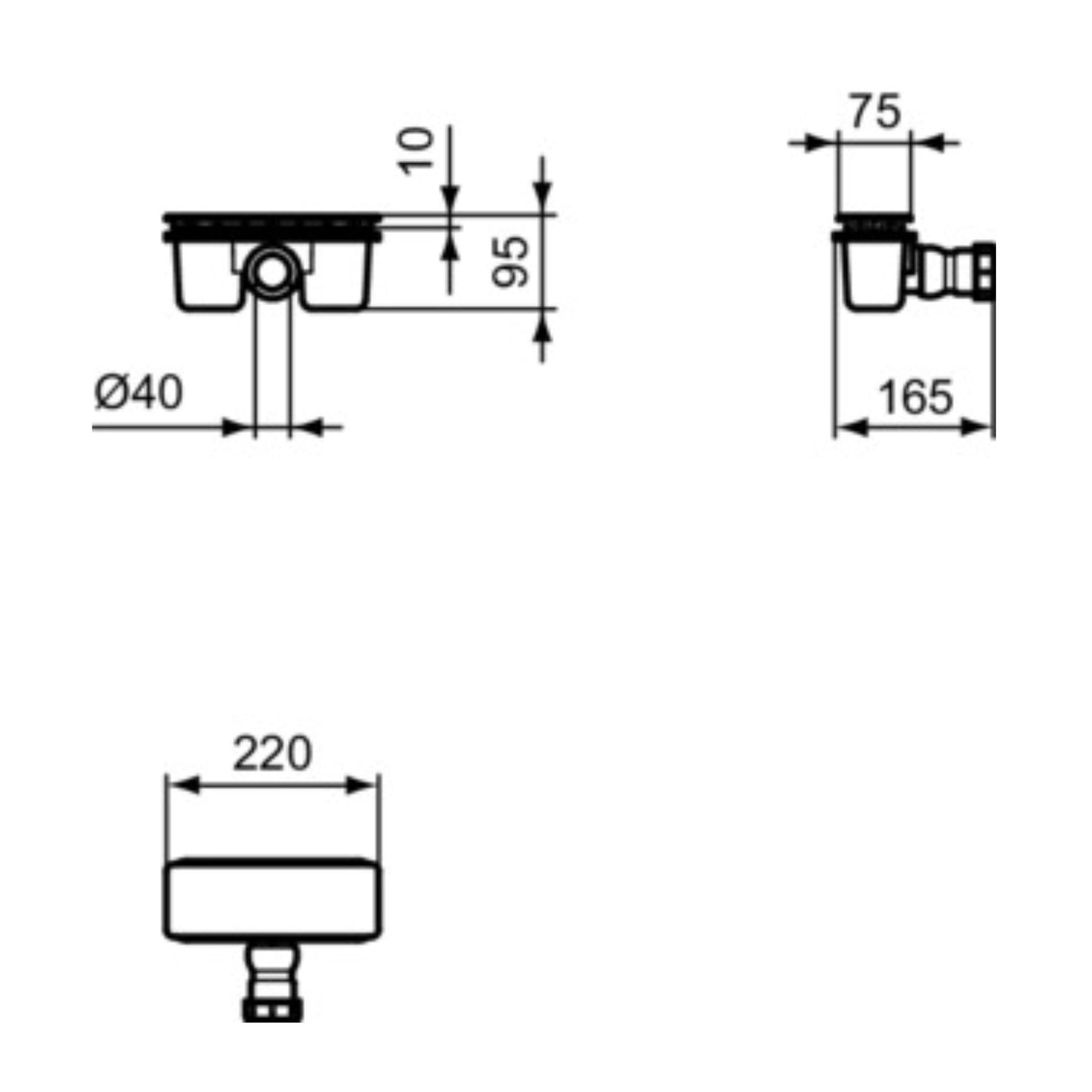 IDEAL STANDARD ULTRAFLAT NEW PILETTA RETTANGOLARE CROMATA ISPEZIONABILE piatto doccia