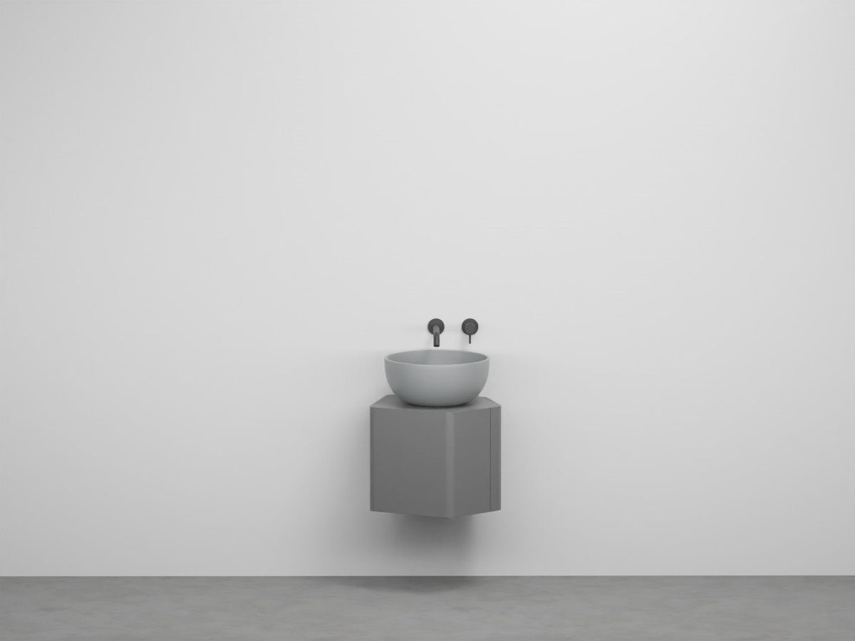 # MOBILE KANTO CON BACINELLA SHUI 40 da 50cm - CIELO salvaspazio elegante, ceramica di design e finiture personalizzabili Made in Italy