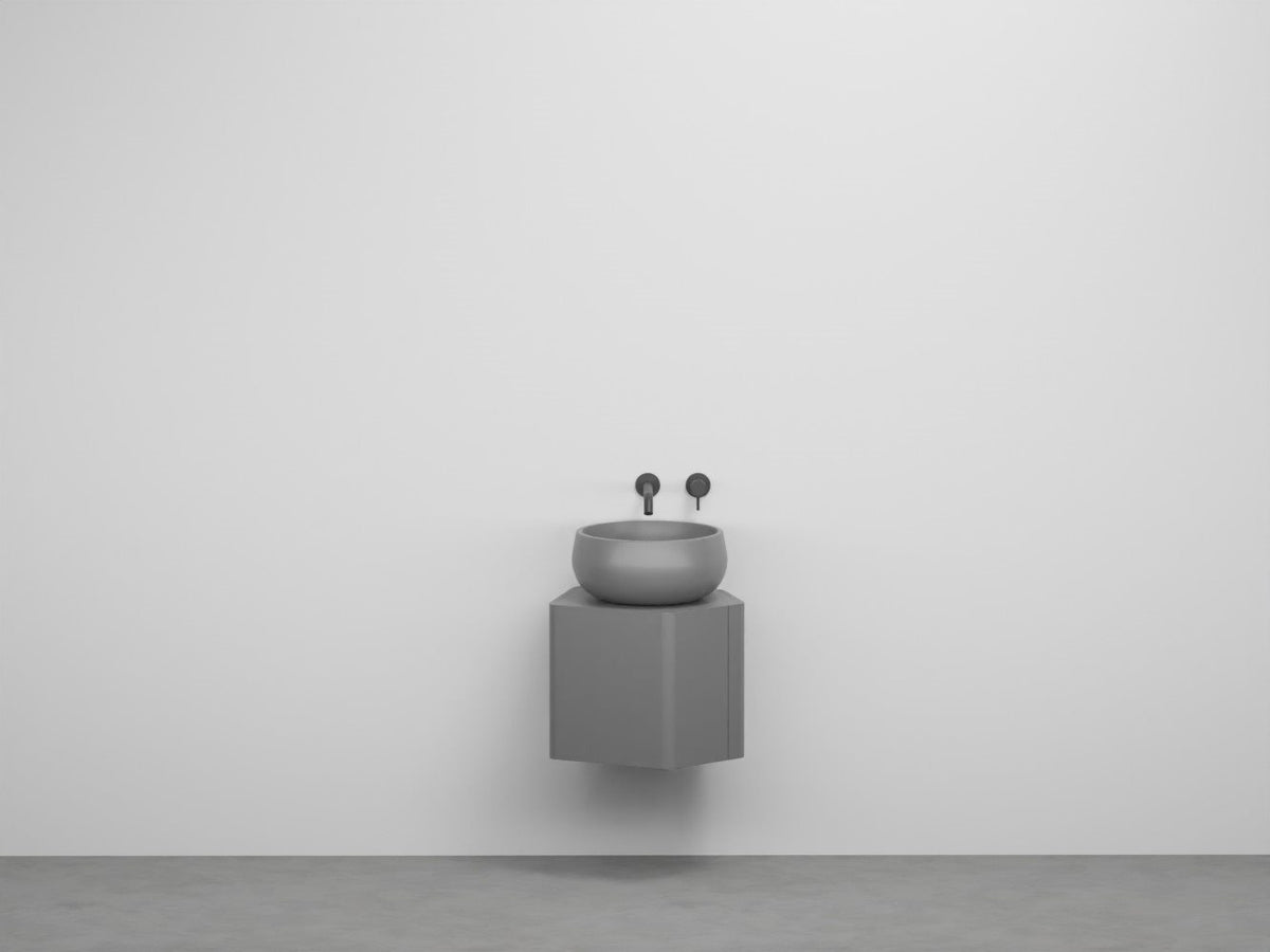 # MOBILE KANTO CON BACINELLA TINO da 50cm - CIELO salvaspazio elegante, ceramica di design Made in Italy