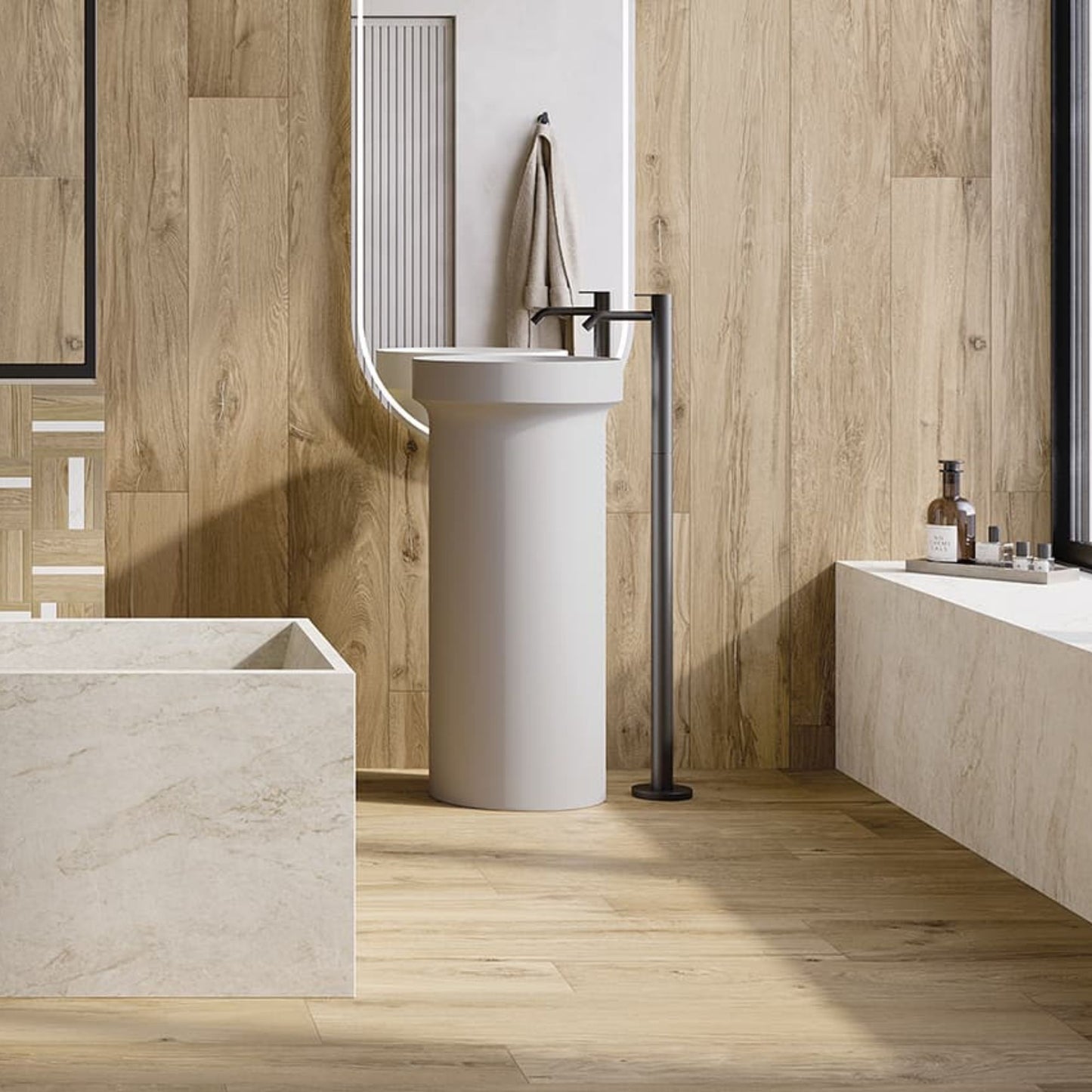 LA FABBRICA AVA HONEY WOOD GRES PORCELLANATO ROVERE 20x120 piastrelle rettangolari