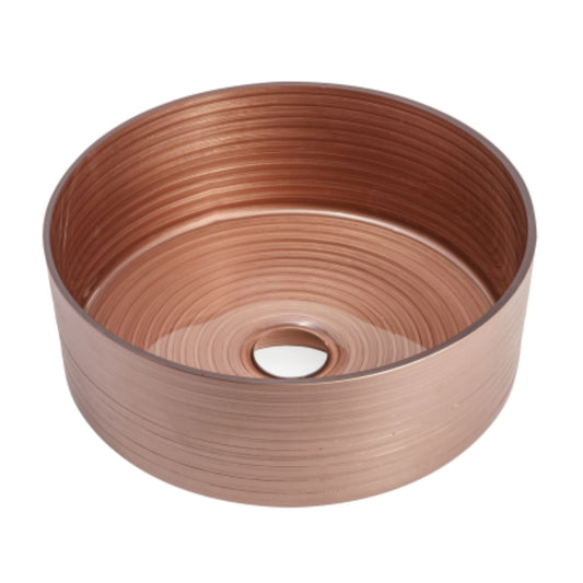 LAVABO CIRCLE in vetro soffiato e resina 39,5ø - CIPÍ Lavandino artigianale Made in Italy, elegante, resistente e decorato a mano