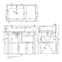 # LAVABO CON CON MOBILE e CASSETTO SIWA in ceramica - CIELO lavandino per bagno dalle geometrie nette e linee pulite
