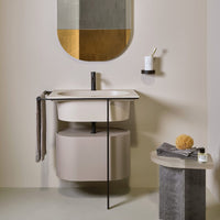 # LAVABO CON MOBILE CONTENITORE KYROS - CIELO sanitari in ceramica dal design innovativo Made in Italy