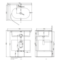 # LAVABO CON MOBILE CONTENITORE KYROS - CIELO sanitari in ceramica dal design innovativo Made in Italy