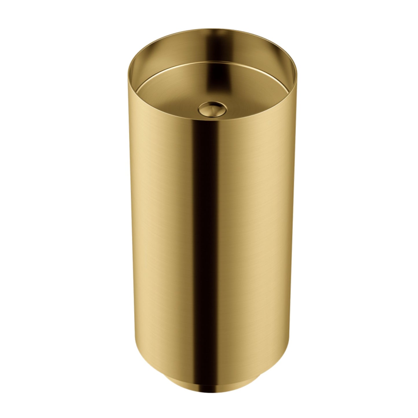 LAVABO FOYER FREESTANDING in acciaio inox PVD - CIPÍ lavandino minimal e finitura luxury per un effetto scenico esclusivo