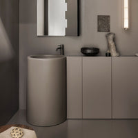 # LAVABO FREESTANDING CON MOBILE A TERRA DESTRO 128Cm ITACA - CIELO scarico a parete