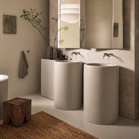 # LAVABO FREESTANDING CON MOBILE A TERRA SINISTRO 90Cm ITACA - CIELO scarico a terra
