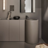# LAVABO FREESTANDING CON MOBILE A TERRA SINISTRO 128Cm ITACA - CIELO scarico a terra