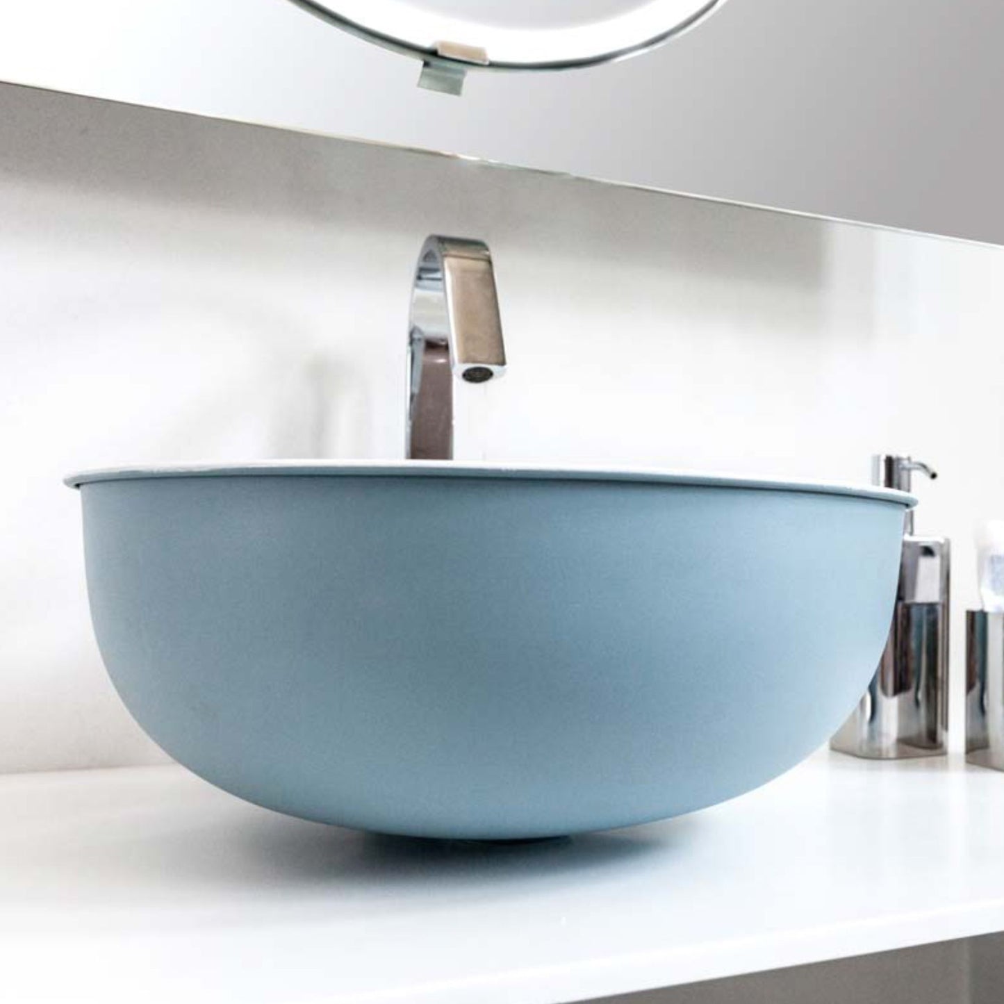 LAVABO OPEN 40Ø in metallo smaltato - CIPÍ lavandino dal design minimale e colorato.