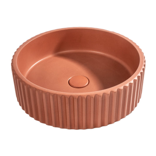 LAVABO OYSTER in cemento impermeabilizzato 40Ø - CIPÍ lavandino moderno e vellutato, con piletta click clack inclusa