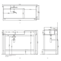 # LAVABO PLINIO 115 CON CASSETTO - CIELO prestigioso mobile lavabo, ideale per il bagno moderno