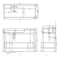 # LAVABO PLINIO 115 CON CASSETTO - CIELO prestigioso mobile lavabo, ideale per il bagno moderno