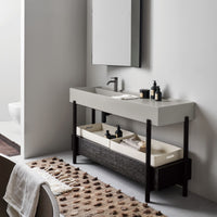 # LAVABO PLINIO 140 CON CASSETTO in ceramica - CIELO finiture pregiate e stile moderno per bagno di lusso