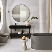 # LAVABO PLINIO 140 CON CASSETTO in ceramica - CIELO finiture pregiate e stile moderno per bagno di lusso