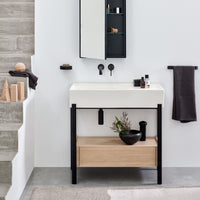 # LAVABO PLINIO 85 CON CASSETTO in ceramica - CIELO finiture pregiate e stile moderno per bagno di lusso