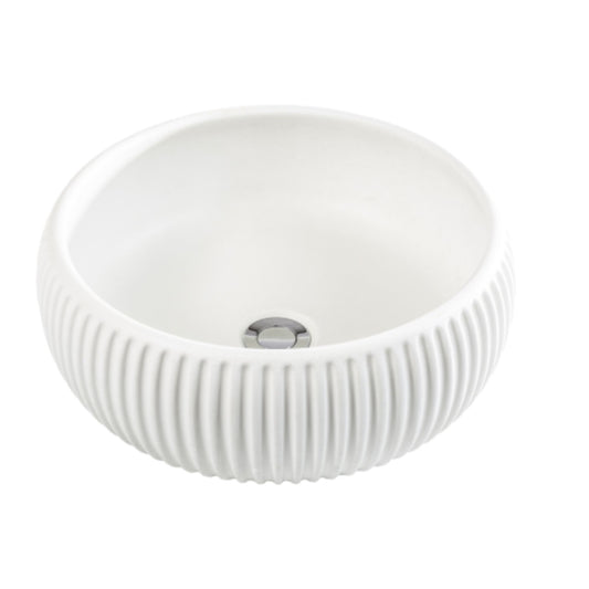 LAVABO PLISSE ROUND in cemento e resina - CIPÍ lavandino dal design moderno e superfici materiche uniche