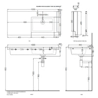 # LAVABO SOSPESO ERA 100 CON BACINO DESTRO - CIELO ceramica dal design moderno e funzionale