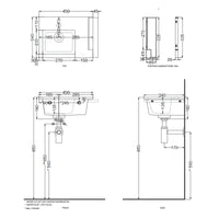 # LAVABO SOSPESO ERA 45 con BACINO SINISTRO - CIELO in ceramica dal design compatto e moderno