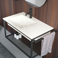 # LAVABO SOSPESO ERA 60 con BACINO SINISTRO - CIELO può essere installato sia sospeso che da appoggio