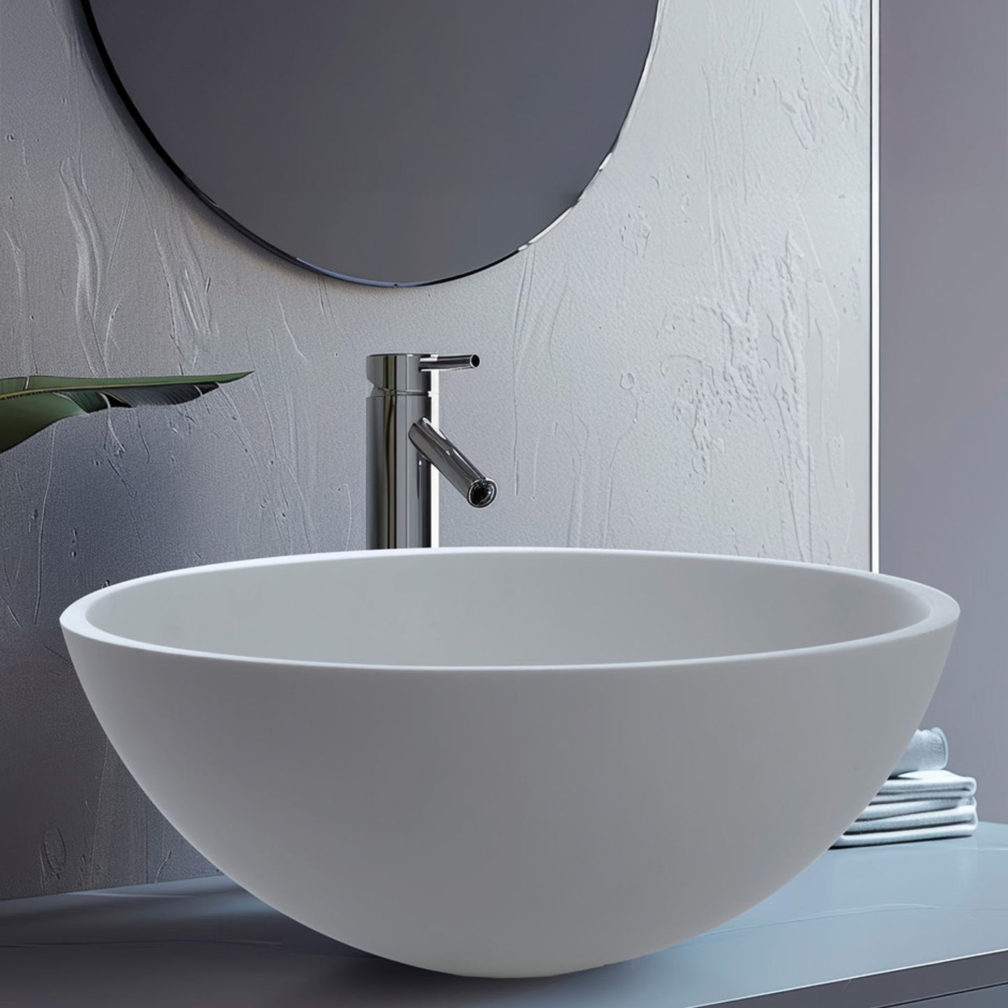LAVABO SPOT lavantino da appoggio in Betacryl bianco - CIPÍ 39.5x39.5cm lavandino a ciotola moderno con bordi sottili