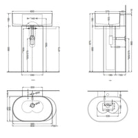 # LAVABO OVALE MONOFORO CON COLONNA BINATA OTIS - CIELO crea un perfetto equilibrio tra funzionalità e stile