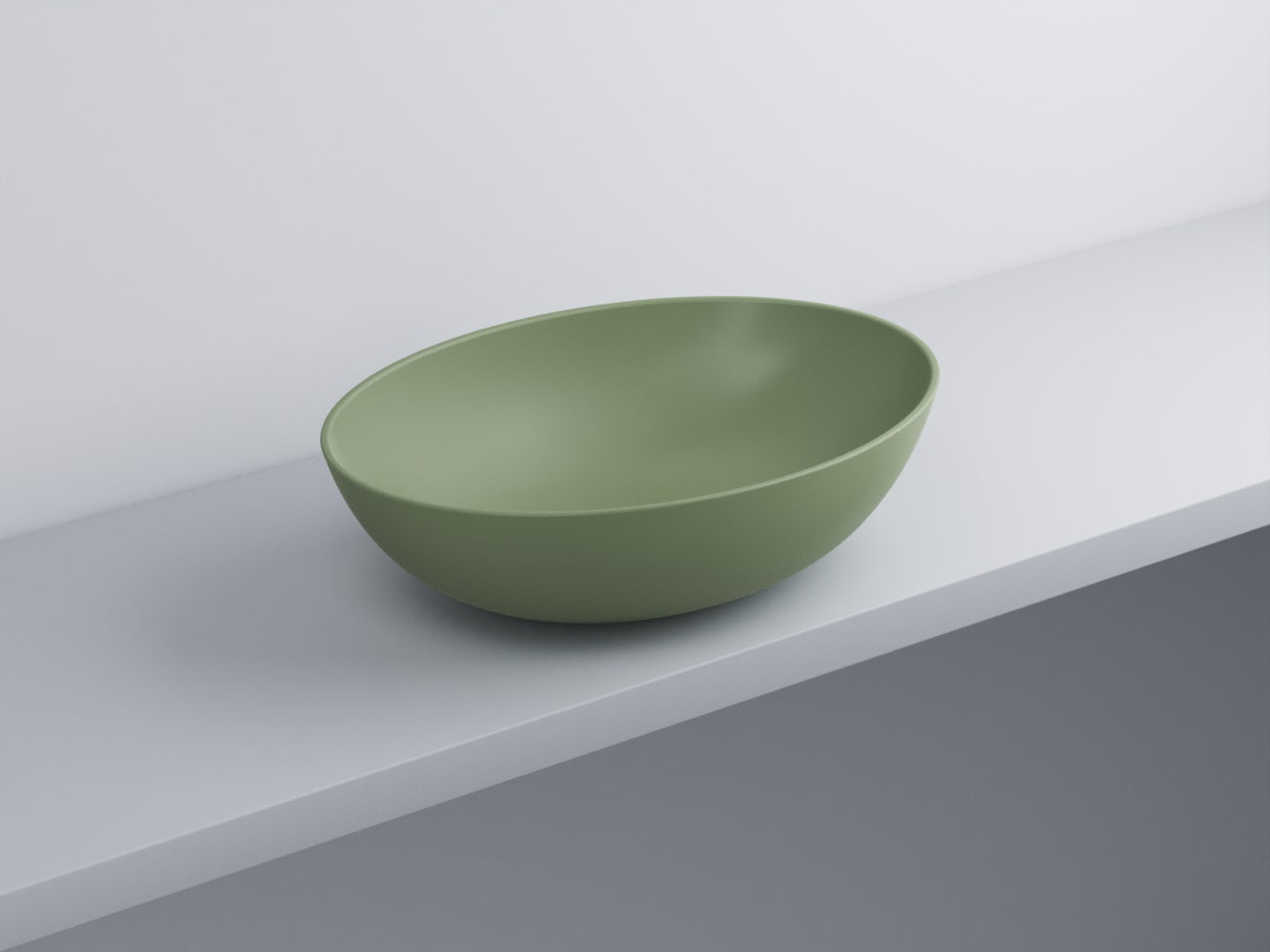 # BACINELLA DA APPOGGIO ECO da 58cm - CIELO proposta moderna e compatta per ambienti bagno dinamici e raffinati