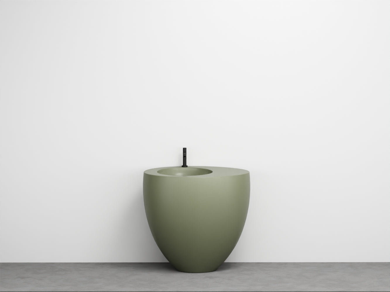 # LAVABO FREESTANDING LE GIARE - CIELO Realizzato in ceramica di alta qualità per un bagno sinuoso e austero