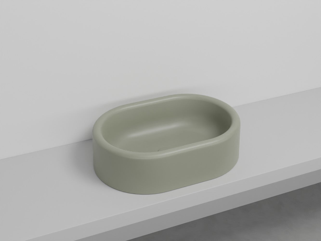 # LAVABO OVALE DA APPOGGIO ITACA - CIELO in ceramica con finiture pregiate e stile moderno