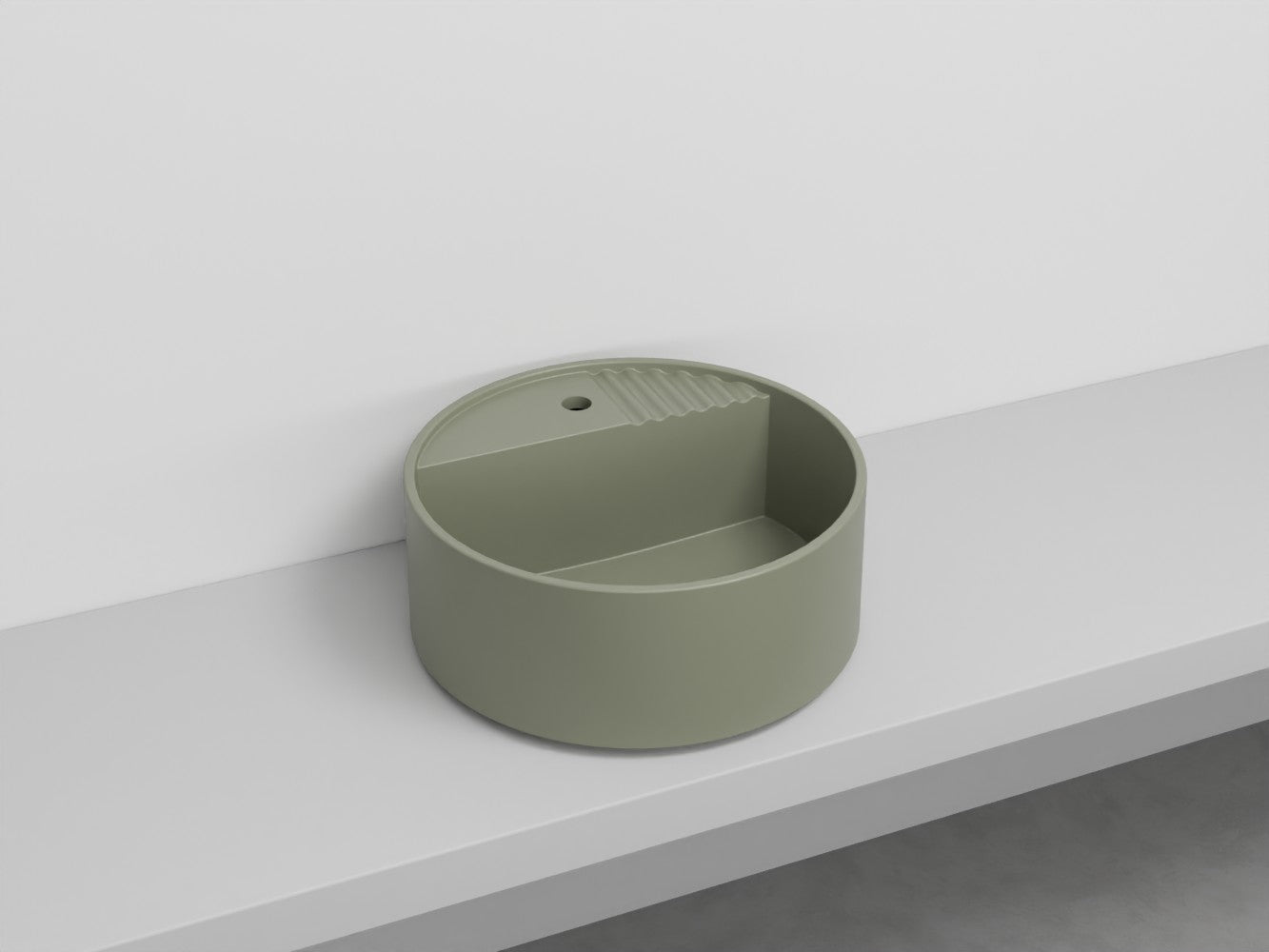 # LAVABO TONDO MONOFORO TIBERINO ARCADIA in ceramica - CIELO lavandino per bagno