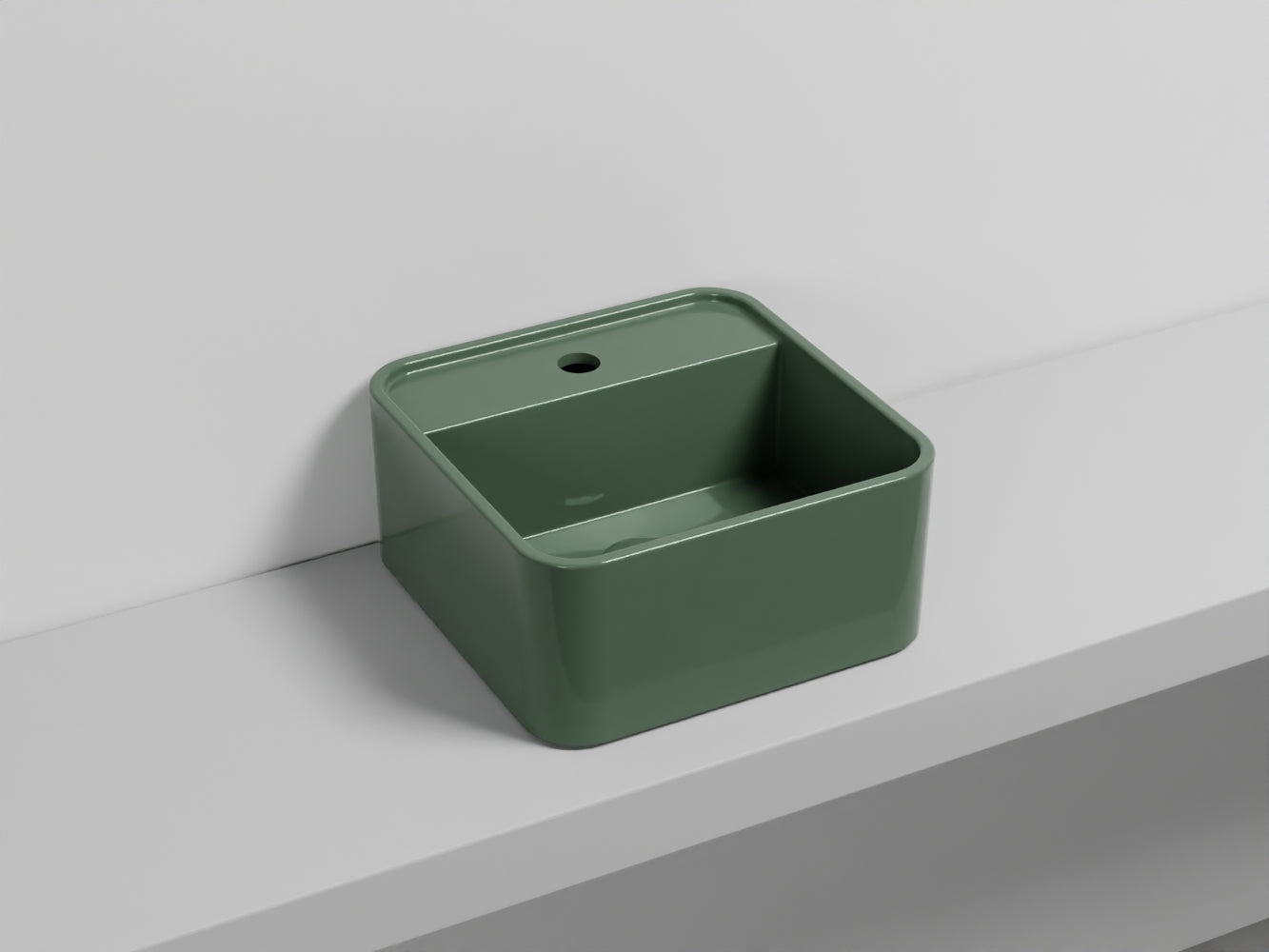# LAVABO LES PETITES QUADRATO MONOFORO 35 - CIELO lavandino per bagno da appoggio