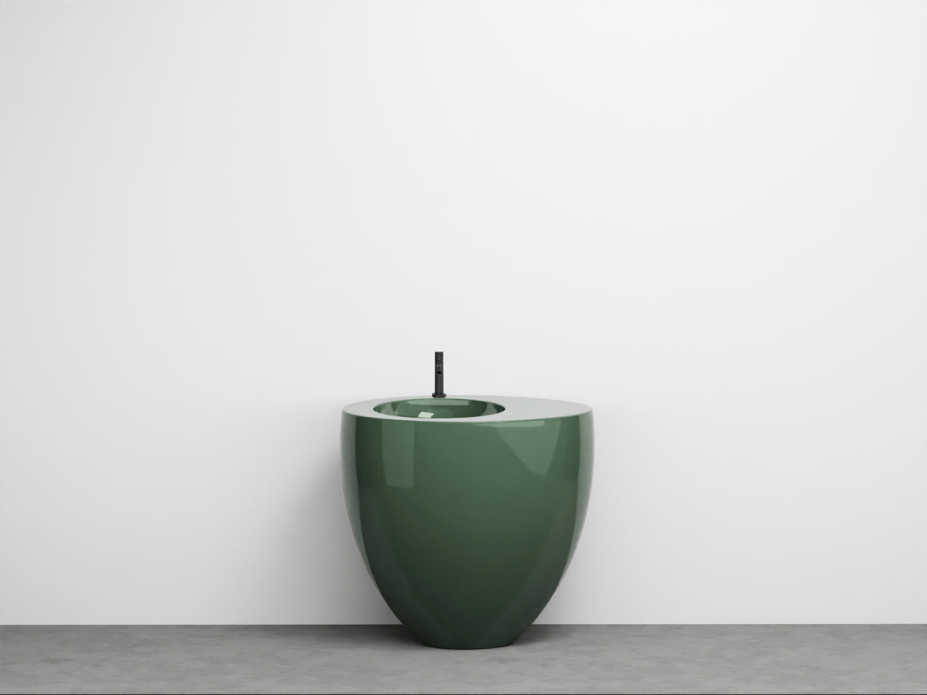 # LAVABO FREESTANDING LE GIARE - CIELO Realizzato in ceramica di alta qualità per un bagno sinuoso e austero
