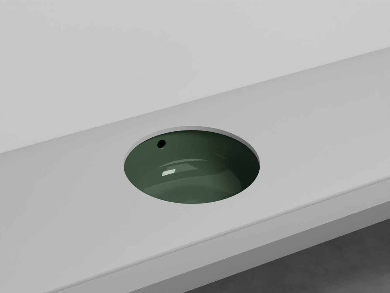 # LAVABO TONDO SOTTOPIANO ENJOY - CIELO facilita la pulizia e amplia la superficie del piano