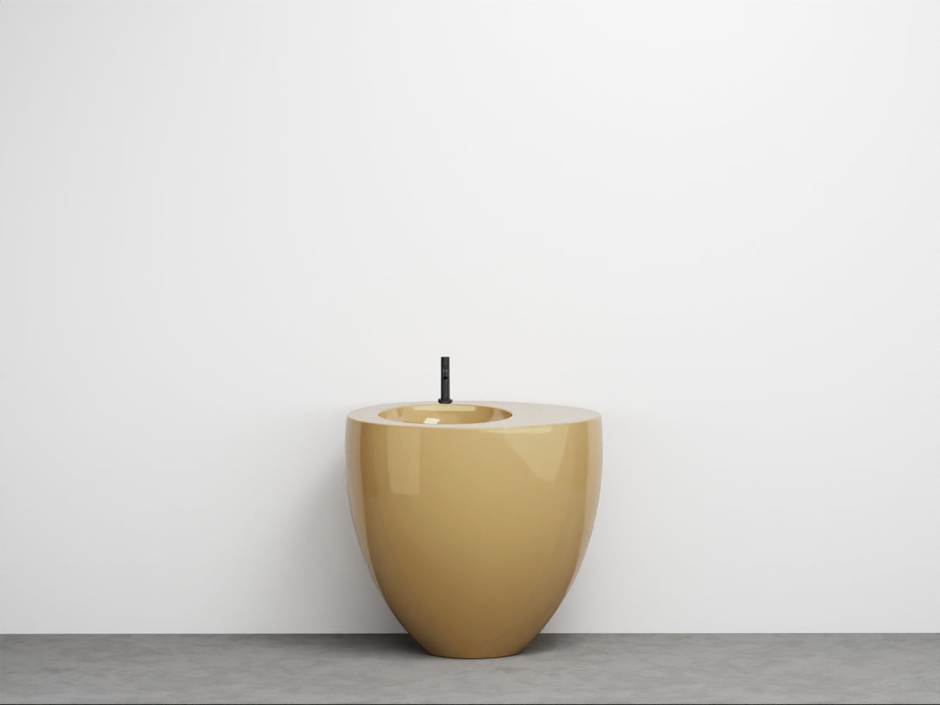 # LAVABO FREESTANDING LE GIARE - CIELO Realizzato in ceramica di alta qualità per un bagno sinuoso e austero
