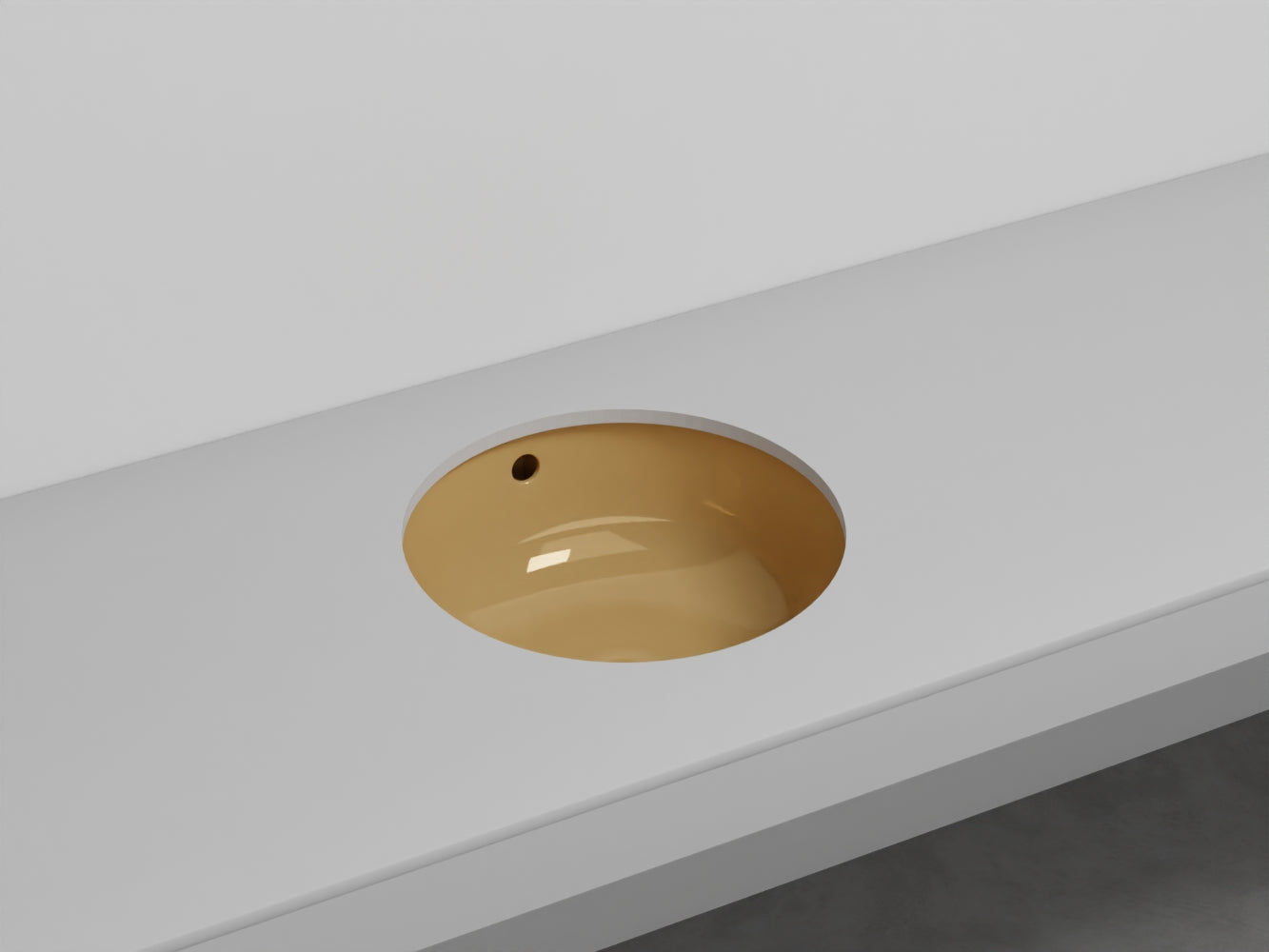 # LAVABO TONDO SOTTOPIANO ENJOY - CIELO facilita la pulizia e amplia la superficie del piano
