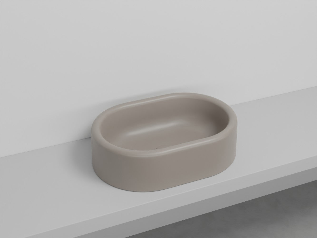 # LAVABO OVALE DA APPOGGIO ITACA - CIELO in ceramica con finiture pregiate e stile moderno